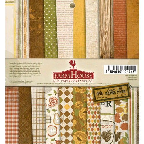 FarmHouse Paper Company - Sugar Hill Collection - 6 x 6 Paper Pad
