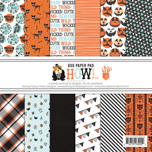 Fancy Pants Designs - Halloween - Howl Collection - 6 x 6 Paper Pad