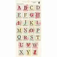 Fancy Pants Designs - Wishful Thinking Collection - Alphabet Cardstock Stickers - Square