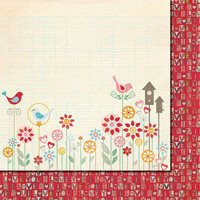 Fancy Pants Designs - Love Birds Collection - 12 x 12 Double Sided Paper - True Love