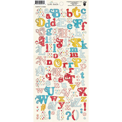 Fancy Pants Designs - Love Birds Collection - Alphabet Cardstock Stickers