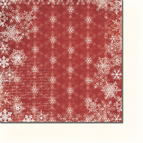 Fancy Pants Designs - Hot Chocolate Collection - 12 x 12 Double Sided Paper - Glistening Snow, BRAND NEW