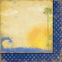 Fancy Pants Designs - Beach Bum Collection - 12 x 12 Double Sided Paper - Marina