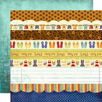 Fancy Pants Designs - Rusted Sun Collection - 12 x 12 Double Sided Paper - Strips