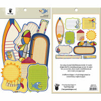 Fancy Pants Designs - Beach Bum Collection - Journal Embellishments - Die Cut Cardstock Pieces