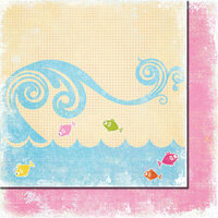 Fancy Pants Designs - Beach Babe Collection - 12 x 12 Double Sided Paper - Jumping Fish