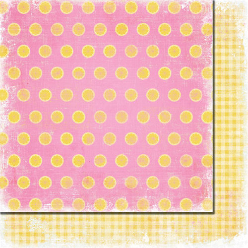 Fancy Pants Designs - Beach Babe Collection - 12 x 12 Double Sided Paper - Lemonade