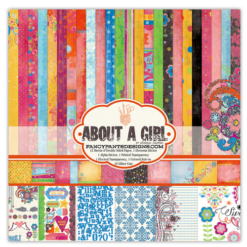 Fancy Pants Designs - About a Girl Collection - 12 x 12 Paper Kit