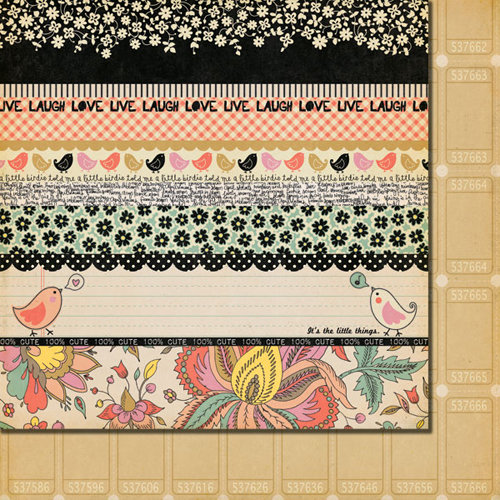 Fancy Pants Designs - It's the Little Things Collection - 12 x 12 Double Sided Paper - It's the Little Things Strips