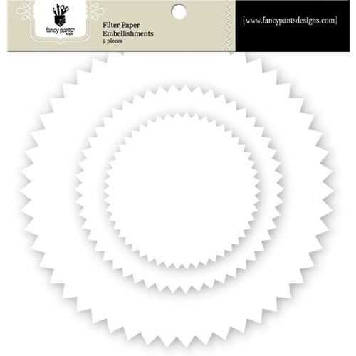Fancy Pants Designs - Artist Edition Collection - Filter Flower Paper Embellishments - Pinking Edge