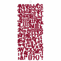 Fancy Pants Designs - My Family Collection - Alphabet Cardstock Stickers - Red