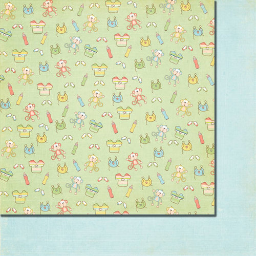 Fancy Pants Designs - Baby Mine Collection - 12 x 12 Double Sided Paper - Peek-a-Boo
