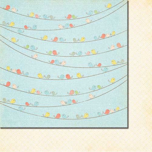 Fancy Pants Designs - Baby Mine Collection - 12 x 12 Double Sided Paper - Baby Birds