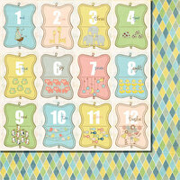 Fancy Pants Designs - Baby Mine Collection - 12 x 12 Double Sided Paper - Baby Mine Cards