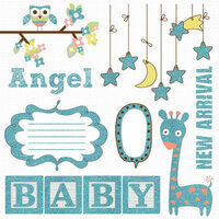 Fancy Pants Designs - Baby Mine Collection - Glitter Cuts Transparencies