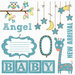 Fancy Pants Designs - Baby Mine Collection - Glitter Cuts Transparencies