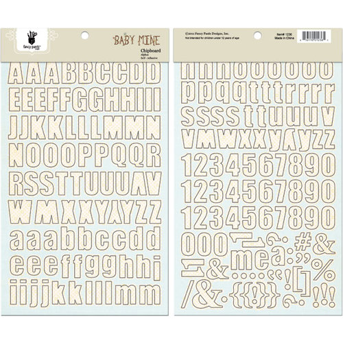 Fancy Pants Designs - Baby Mine Collection - Chipboard Stickers - Alphabet