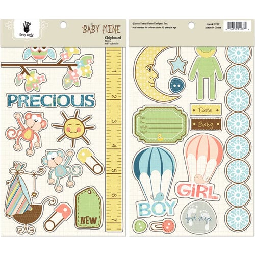 Fancy Pants Designs - Baby Mine Collection - Chipboard Stickers - Pieces