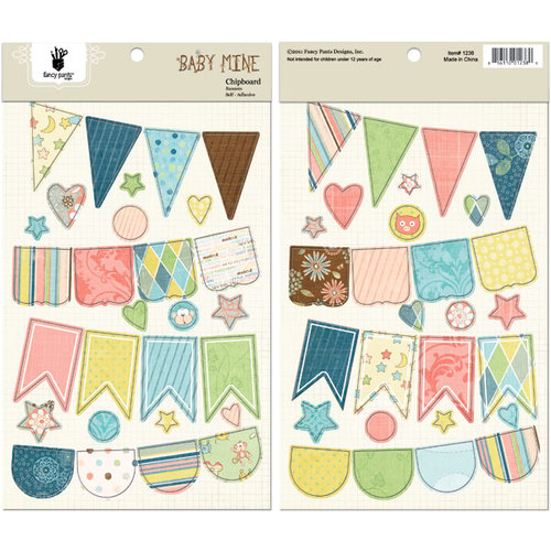 Fancy Pants Designs - Baby Mine Collection - Chipboard Stickers - Banners