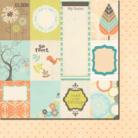 Fancy Pants Designs - Summer's End Collection - 12 x 12 Double Sided Paper - Summer's End Cards