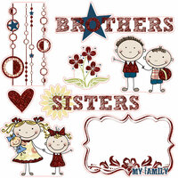 Fancy Pants Designs - My Family Collection - 12 x 12 Glitter Cuts Transparencies