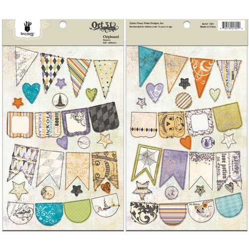 Fancy Pants Designs - Oct 31st Collection - Halloween - Chipboard Stickers - Banners
