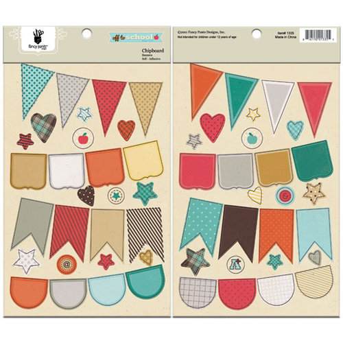 Fancy Pants Designs - Off to School Collection - Chipboard Stickers - Banners