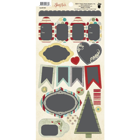 Fancy Pants Designs - Saint Nick Collection - Christmas - Cardstock Stickers - Chalk