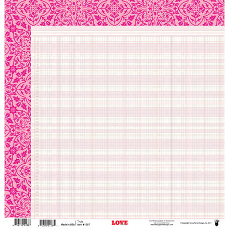 Fancy Pants Designs - Love Story Collection - 12 x 12 Double Sided Paper - Truly