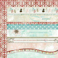 Fancy Pants Designs - Winterland Collection - 12 x 12 Double Sided Paper - Winterland Strips