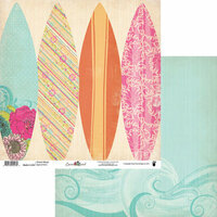 Fancy Pants Designs - Summer Soul Collection - 12 x 12 Double Sided Paper - Ocean Waves