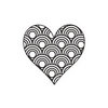 Fancy Pants Designs - Childish Things Collection - Clear Acrylic Stamps - Scallop Heart