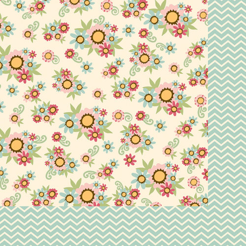 Fancy Pants Designs - Its Time for Spring Collection - 12 x 12 Double Sided Paper - Flower Patch