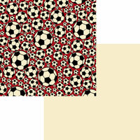 Fancy Pants Designs - Little Sport Collection - 12 x 12 Double Sided Paper - Soccer