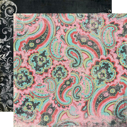 Fancy Pants Designs - Road Show Collection - 12 x 12 Double Sided Paper - Pink Paisley