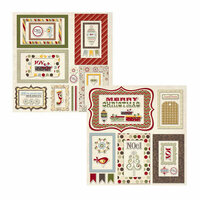 Fancy Pants Designs - Home for Christmas Collection - 12 x 12 Adhesive Chipboard Die Cuts - Frames
