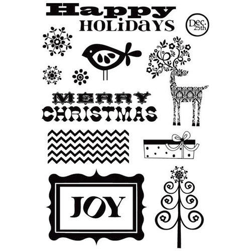 Fancy Pants Designs - Home for Christmas Collection - Clear Acrylic Stamps
