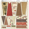 Fancy Pants Designs - Home for Christmas Collection - 12 x 12 Cardstock Die Cuts - Banner