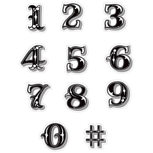 Fancy Pants Designs - Artist Edition Collection - Mini Die Cuts - Numbers - Black