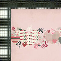 Fancy Pants Designs - Love Note Collection - 12 x 12 Double Sided Paper - Heartthrob