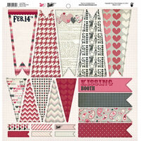 Fancy Pants Designs - Love Note Collection - 12 x 12 Cardstock Die Cuts - Banner