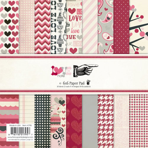 Fancy Pants Designs - Love Note Collection - 6 x 6 Paper Pad