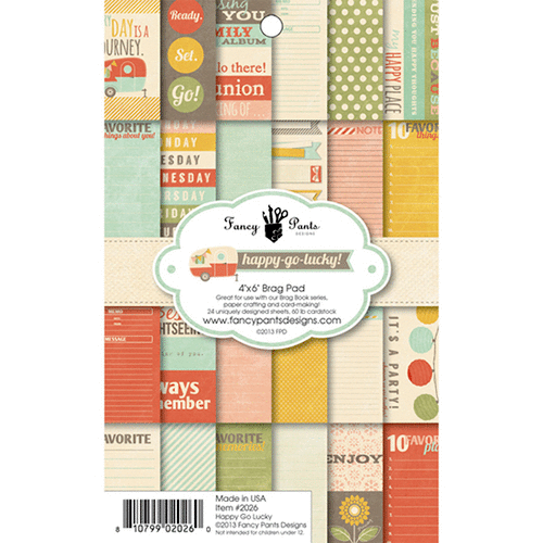 Fancy Pants Designs - Happy Go Lucky Collection - 4 x 6 Brag Pad
