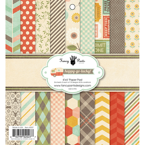 Fancy Pants Designs - Happy Go Lucky Collection - 6 x 6 Paper Pad