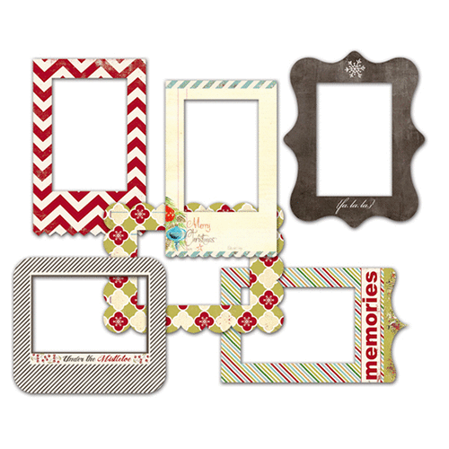Fancy Pants Designs - Merry Little Christmas Collection - Patterned Photo Frames