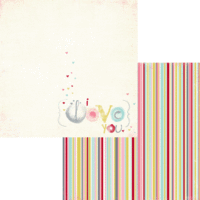 Fancy Pants Designs - Be Loved Collection - 12 x 12 Double Sided Paper - I Love You