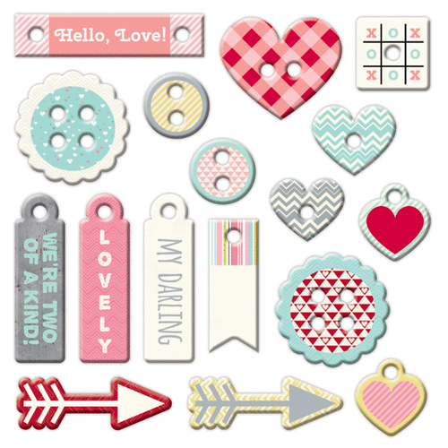 Fancy Pants Designs - Be Loved Collection - Button Set