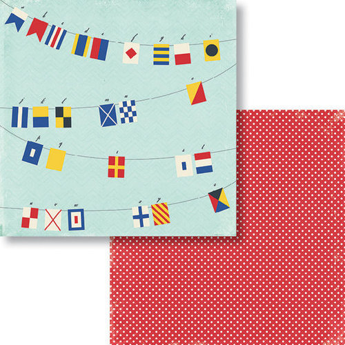 Fancy Pants Designs - Nautical Collection - 12 x 12 Double Sided Paper - Nautical Alpha