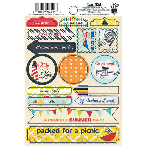 Fancy Pants Designs - Nautical Collection - Cardstock Stickers - Labels