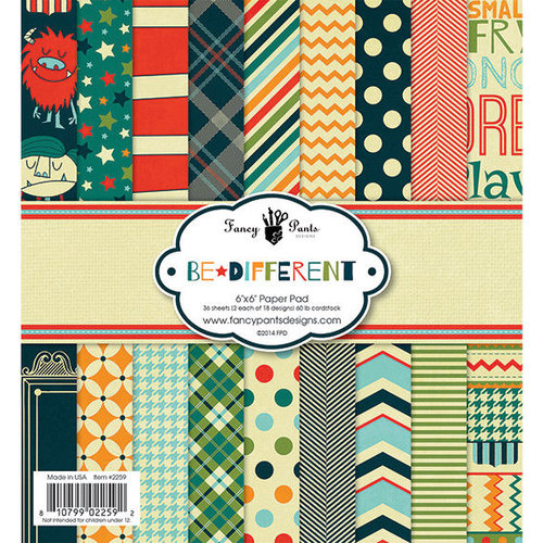 Fancy Pants Designs - Be Different Collection - 6 x 6 Paper Pad